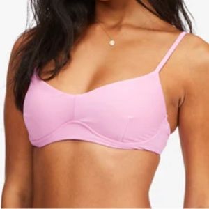Billabong Kenzley Unlined Underwire Swim Bikini Top Pink
